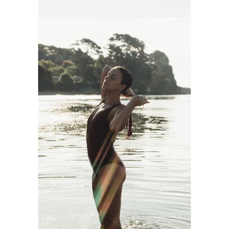 Thea Terracotta Onepiece Bamboo Swimsuit | Solpardus | Wolf & Badger