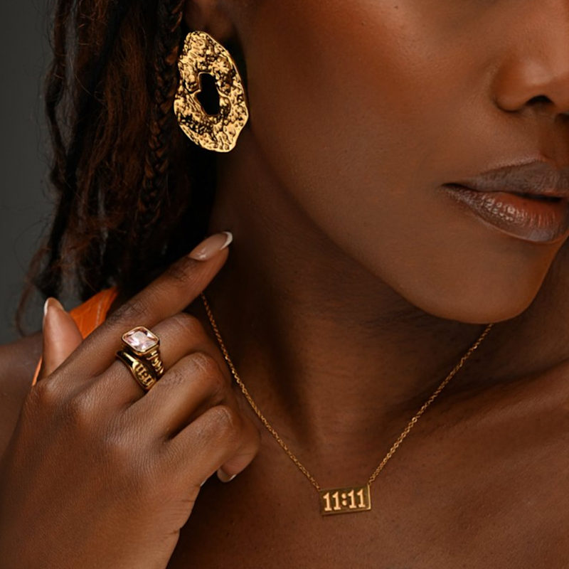 Thumbnail of Theia Gold Hoop Earrings image