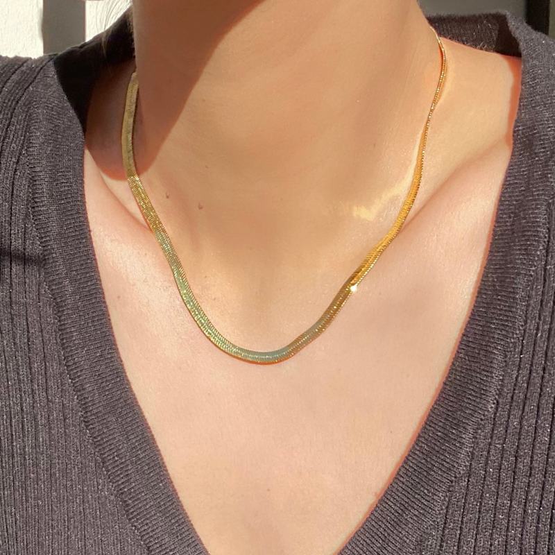 Thumbnail of Thick Herringbone Necklace image