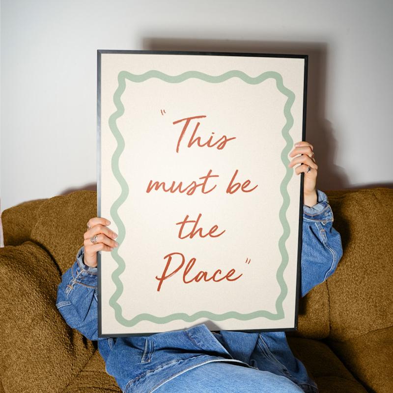 Thumbnail of This Must Be The Place Retro Handwritten Quote Art Print A2 image