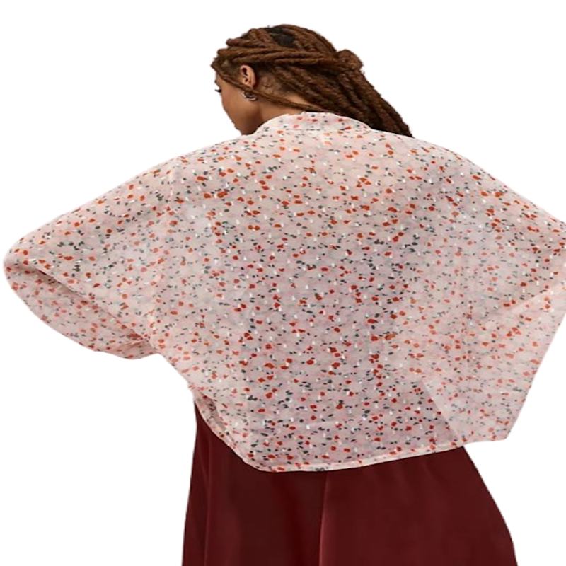 Thumbnail of Tie Front Floral Kimono image