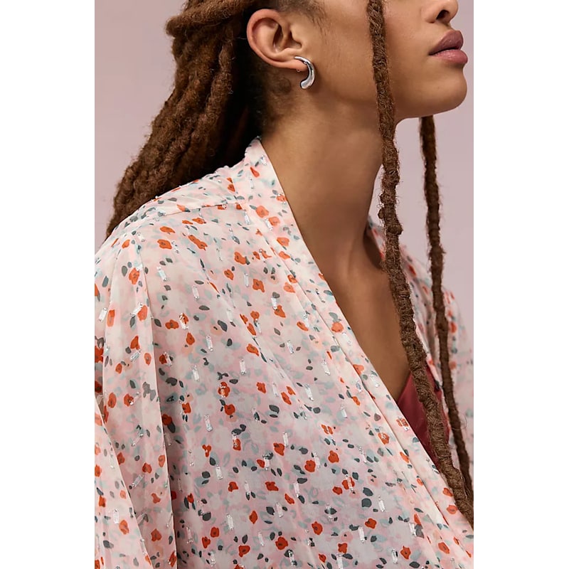 Thumbnail of Tie Front Floral Kimono image