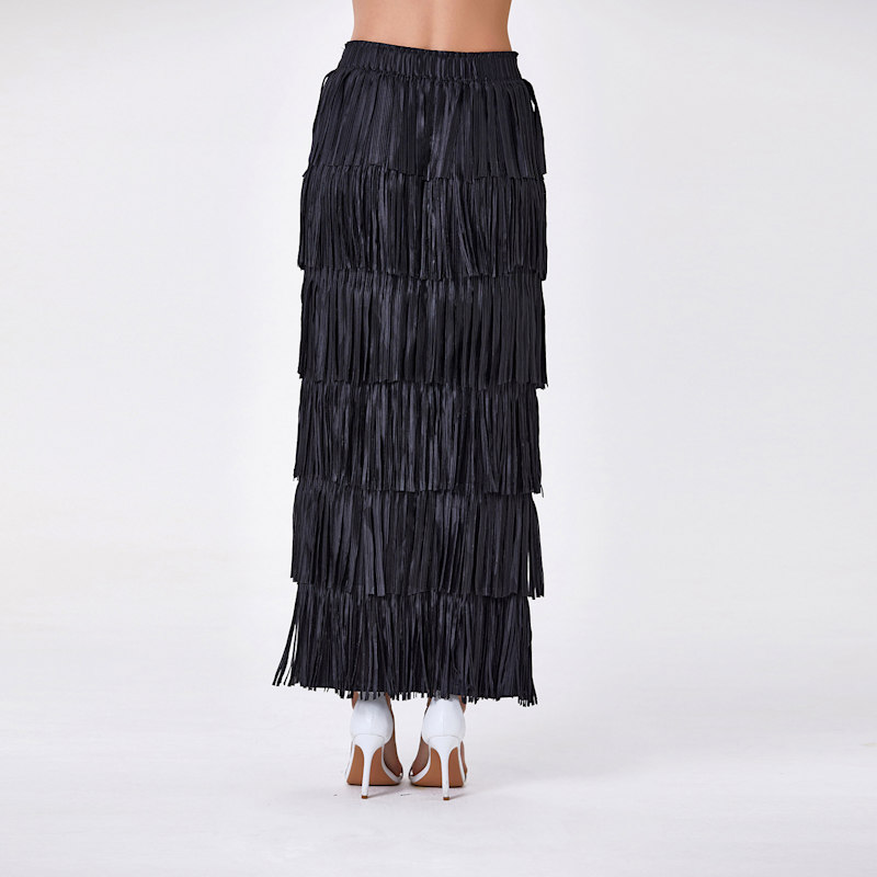 Thumbnail of Tiered Frill Mesh Skirt - Black image