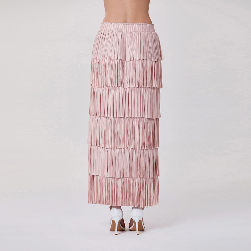 Thumbnail of Tiered Frill Mesh Skirt - Blush image