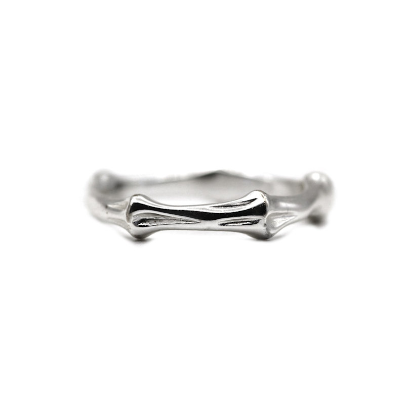 Thumbnail of Timeless Unique Bone Texture White Gold Ring image