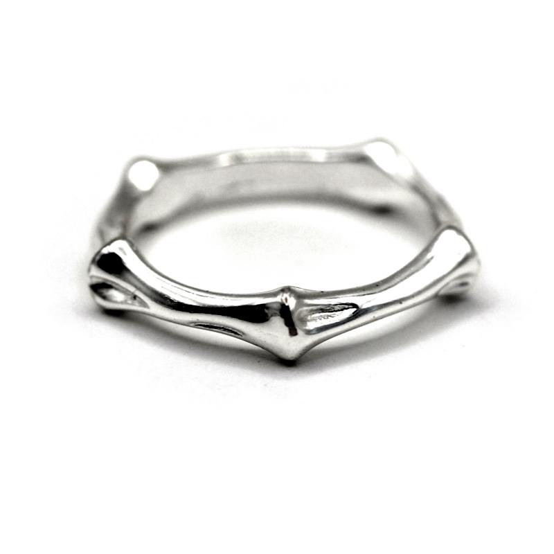 Thumbnail of Timeless Unique Bone Texture White Gold Ring image