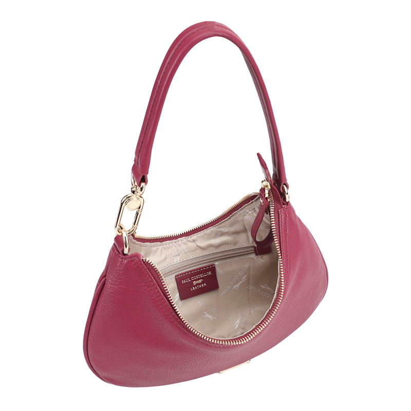 Thumbnail of Tirana Leather Shoulder Bag - Red Plum image