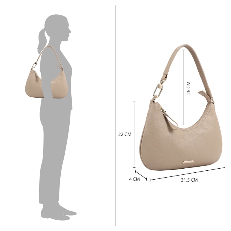 Thumbnail of Tirana Leather Shoulder Bag - Doeskin image