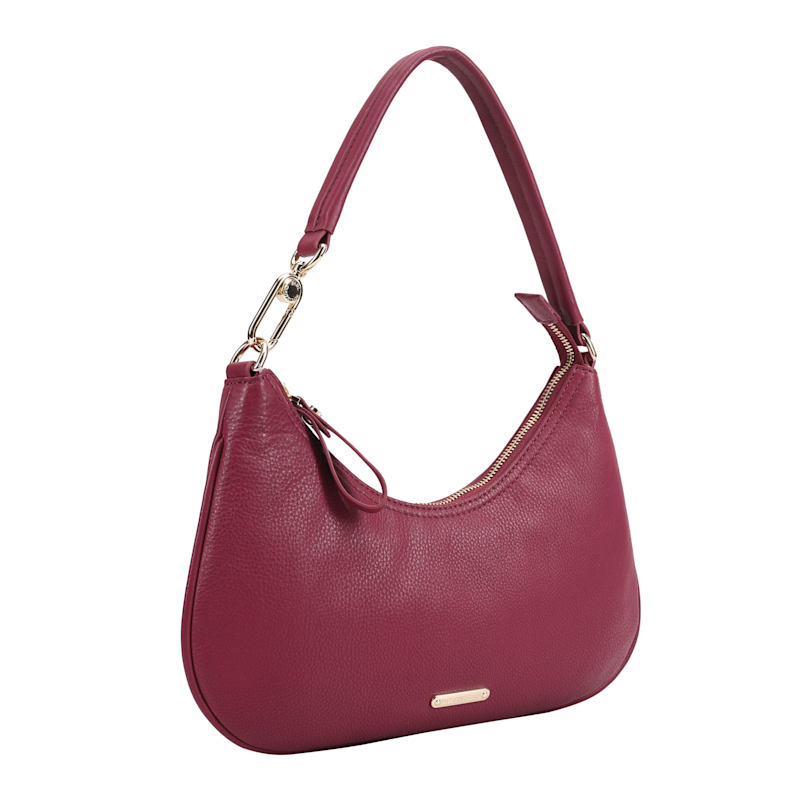 Thumbnail of Tirana Leather Shoulder Bag - Red Plum image