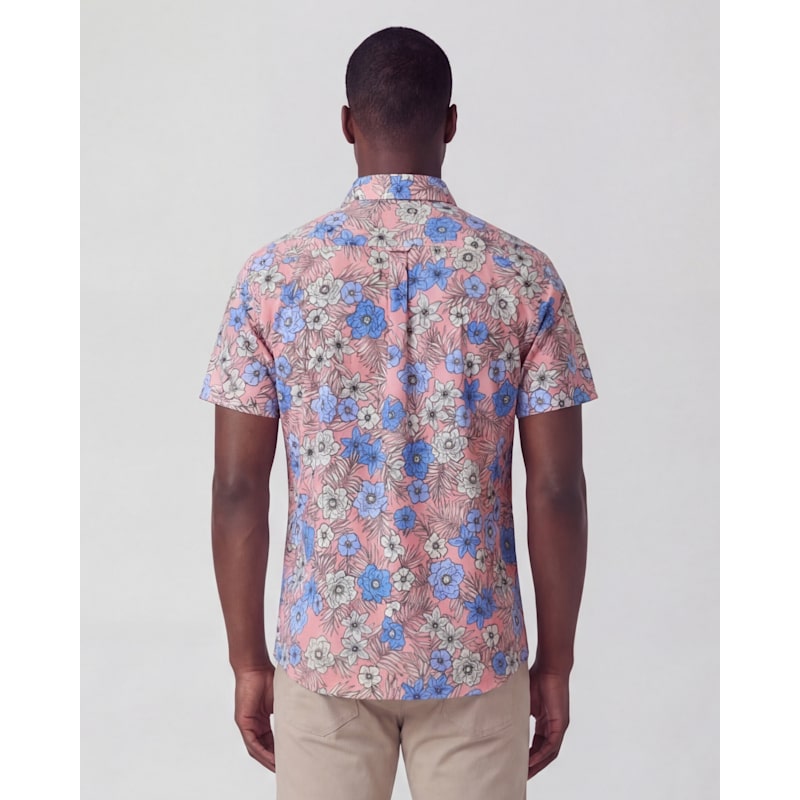 Thumbnail of Todd Tropical Mix Coral Mens Knit Shirt image