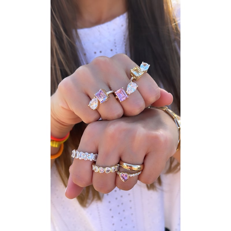 Thumbnail of Toi Et Moi Ring - Pink & White image