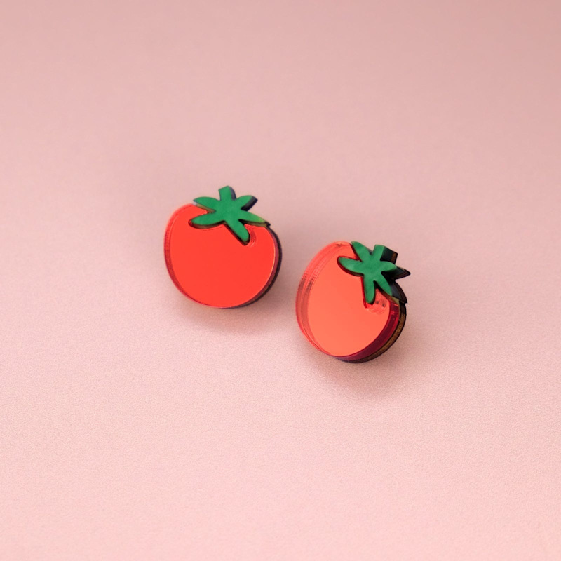 Thumbnail of Tomato Stud Earrings image