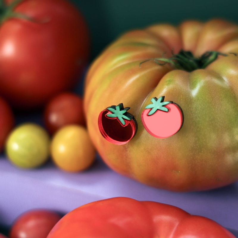Thumbnail of Tomato Stud Earrings image