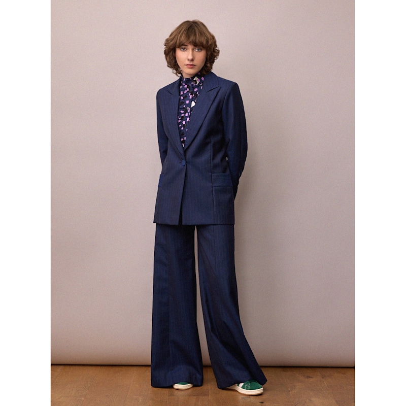 Thumbnail of Toni Suit Jacket / Navy & Red Pinstripe Italian Wool image