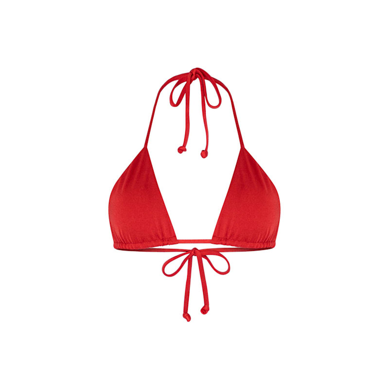 Toni Triangle String Top - Poppy Red | Chaude Swimwear | Wolf & Badger