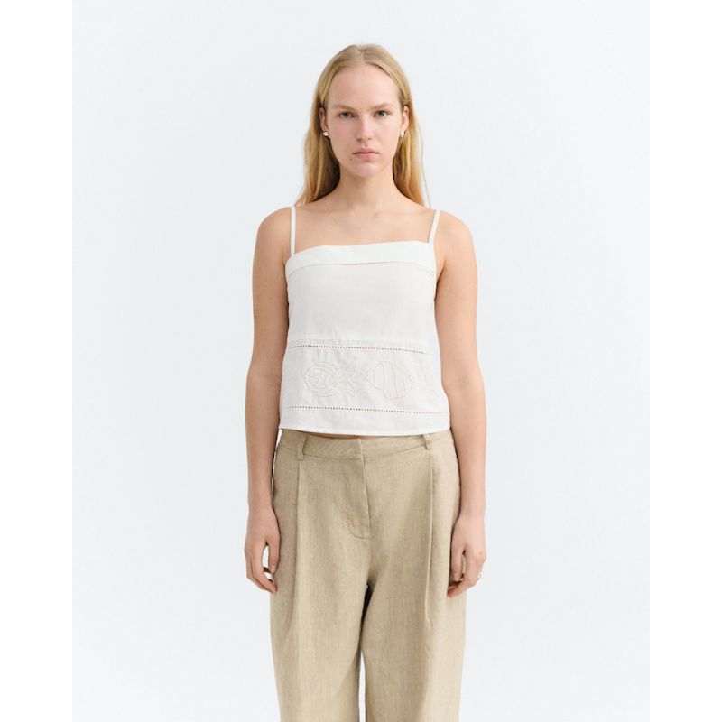 Thumbnail of Raida White Embroidered Top image