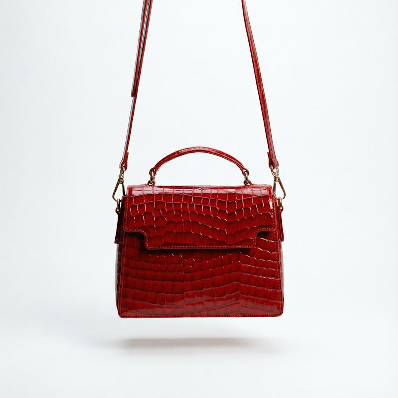 Thumbnail of Top Handle Leather Bag - Crimson Muse image