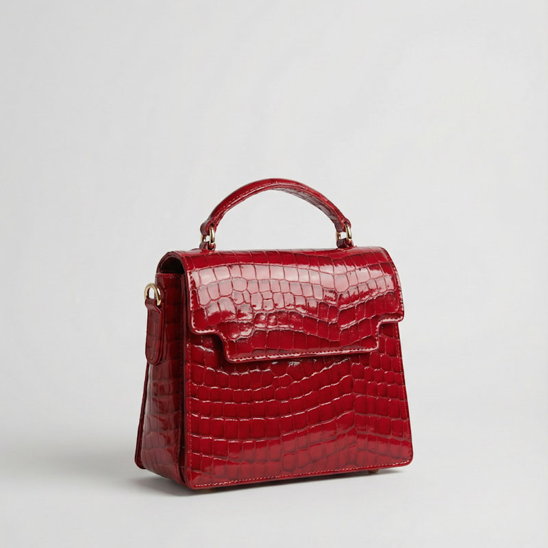 Thumbnail of Top Handle Leather Bag - Crimson Muse image