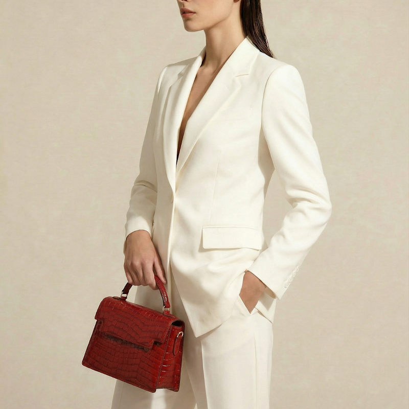 Thumbnail of Top Handle Leather Bag - Crimson Muse image