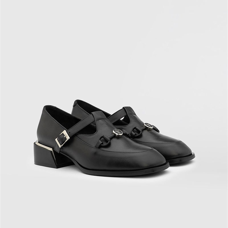 Thumbnail of Tova Black Leather Women's Pump image