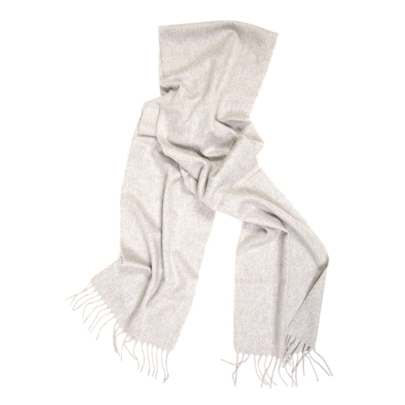 Oban Light Grey Cashmere Scarf | Kinalba | Wolf & Badger