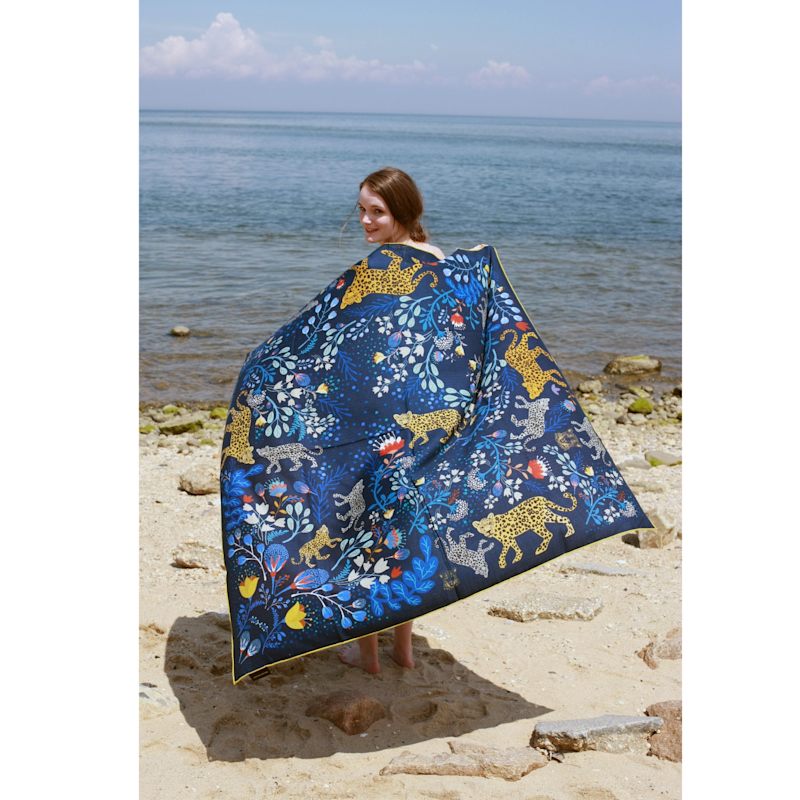Thumbnail of Double Sided Wool Silk Shawl Of Amazon Rainforest Journey image