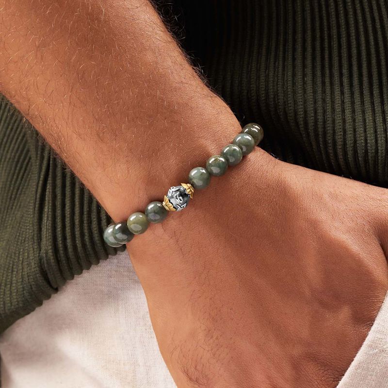 Thumbnail of Jade Mantra Bracelet – Balance & Positive Energy Gemstone Jewelry – Tranquil Spirit image