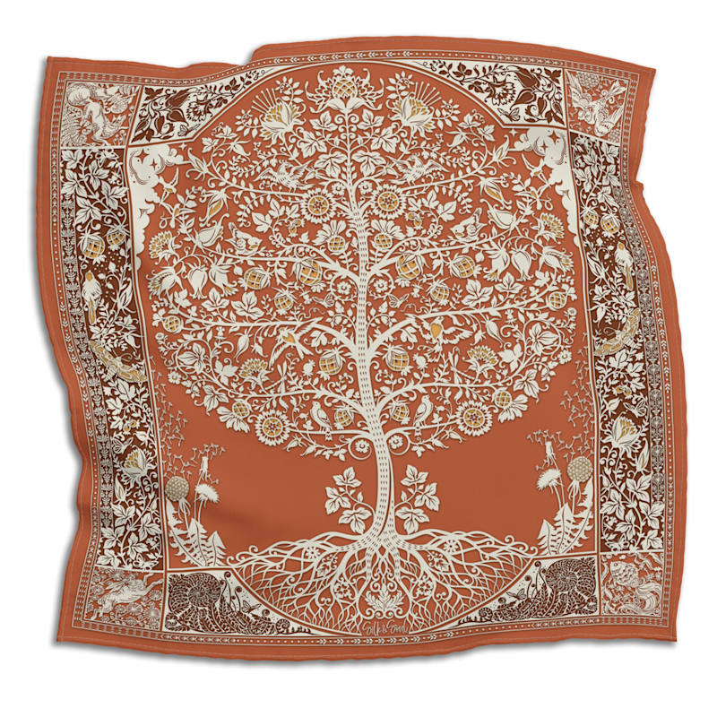 Thumbnail of Tree Of Life Scarf In Rust image