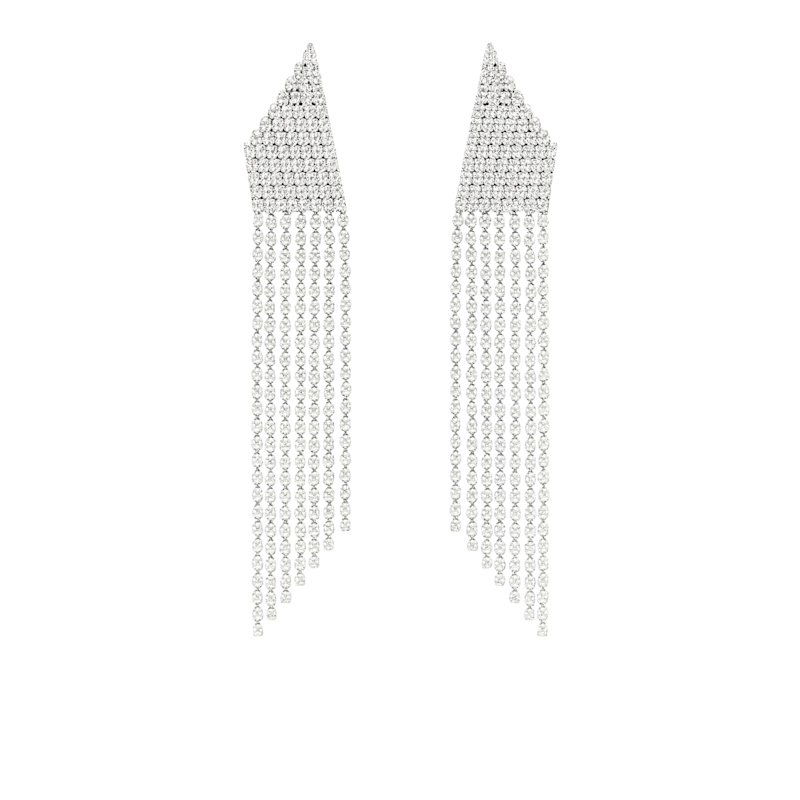 Triangular Fringe Statement Earrings | Maison De Gala | Wolf & Badger