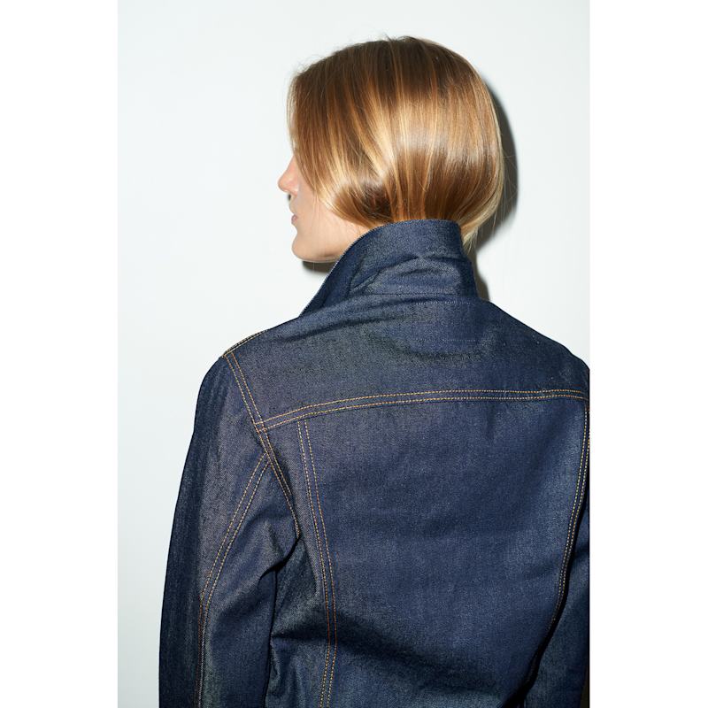 Thumbnail of Trucker Jacket In Raw Indigo Denim image