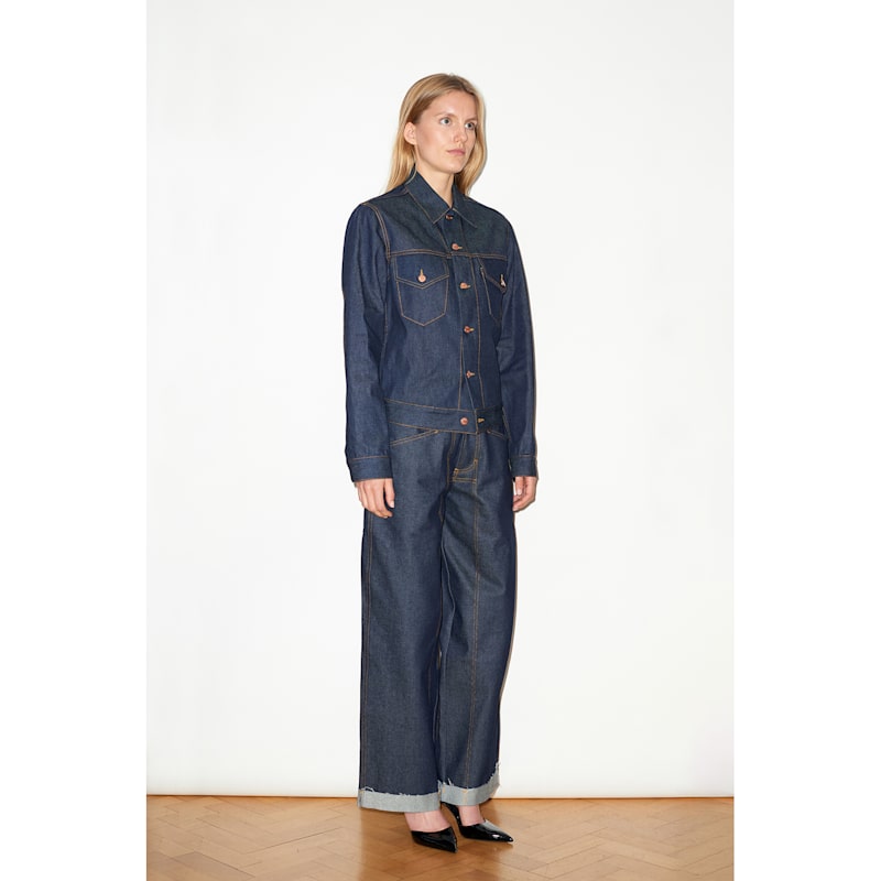 Thumbnail of Trucker Jacket In Raw Indigo Denim image