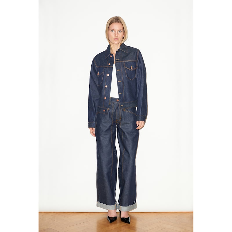 Thumbnail of Trucker Jacket In Raw Indigo Denim image