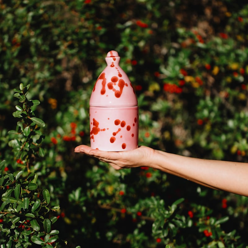 Thumbnail of Trullo Candle Holder With Pomegranate Scented Soy Wax Candle image