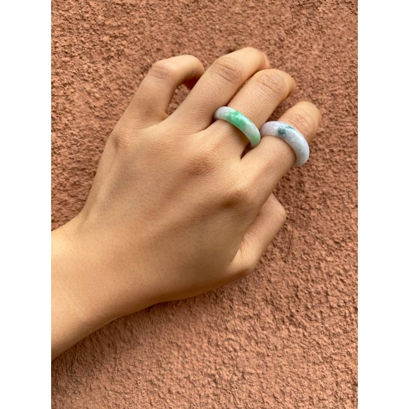 Thumbnail of Koi Mottled Green Jade Ring image