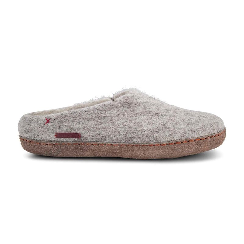 Thumbnail of Men's Classic Slipper - Grey With Suede Sole image