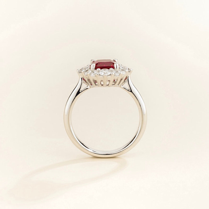Thumbnail of Tuli White Gold Ring In Ruby & Diamond image