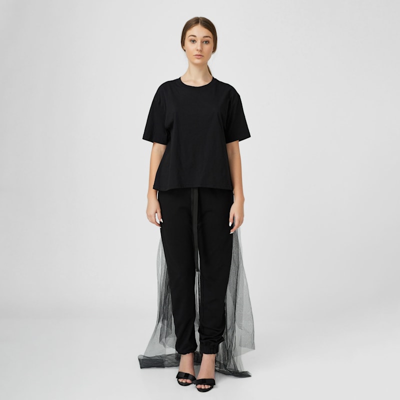 ジプソフィア　Tulle Tee Renewal チュールT ブラック　タグ付き ジプソフィア Tulle Tee Renewal チュールT ブラック タグ付き - メルカリ