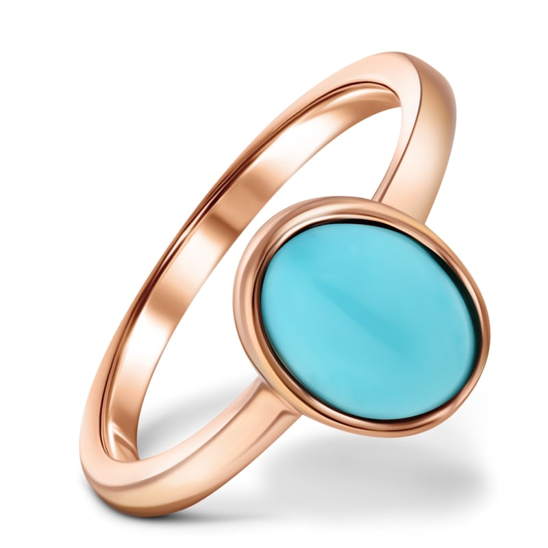 Thumbnail of Turquoise Healing Rose Gold Stack Ring image