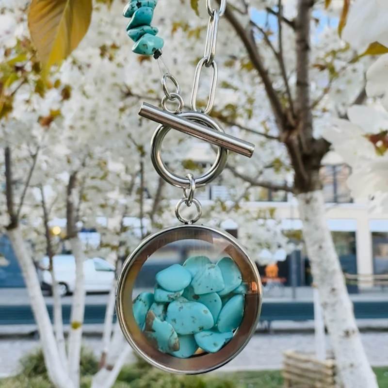 Thumbnail of Turquoise Necklace - Artisan Jewelry - Designer Birthstone Necklace image