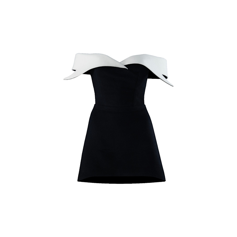 Tuxedo Cashmere Mini Dress | Vestiaire d'un Oiseau Libre | Wolf & Badger