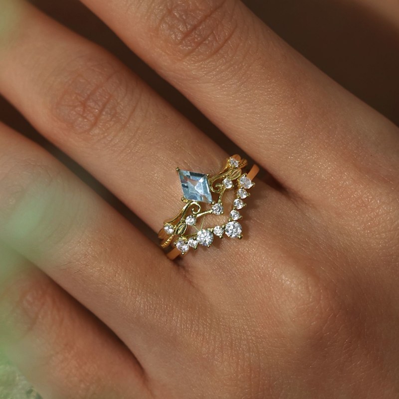Thumbnail of Twinkle Band Ring Yellow Gold Vermeil image
