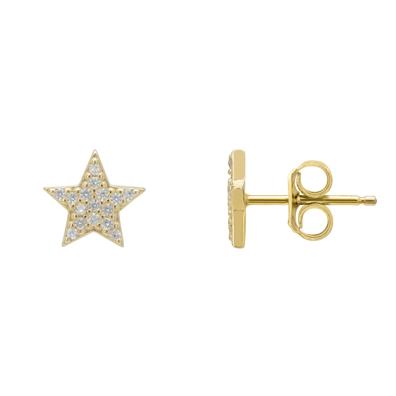 Thumbnail of Twinkle Star Stud Earrings Gold image