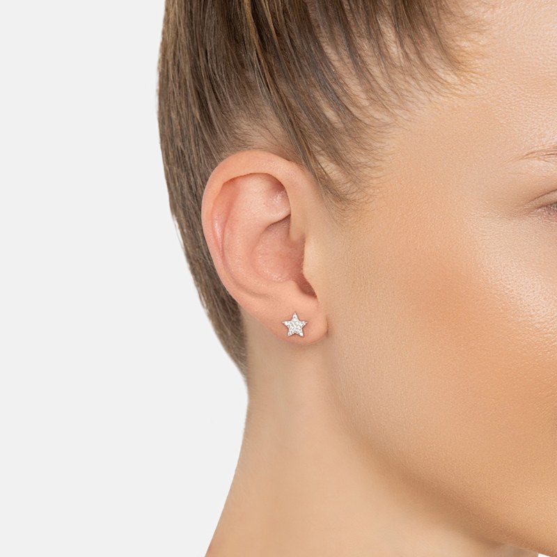 Thumbnail of Twinkle Star Stud Earrings Silver image