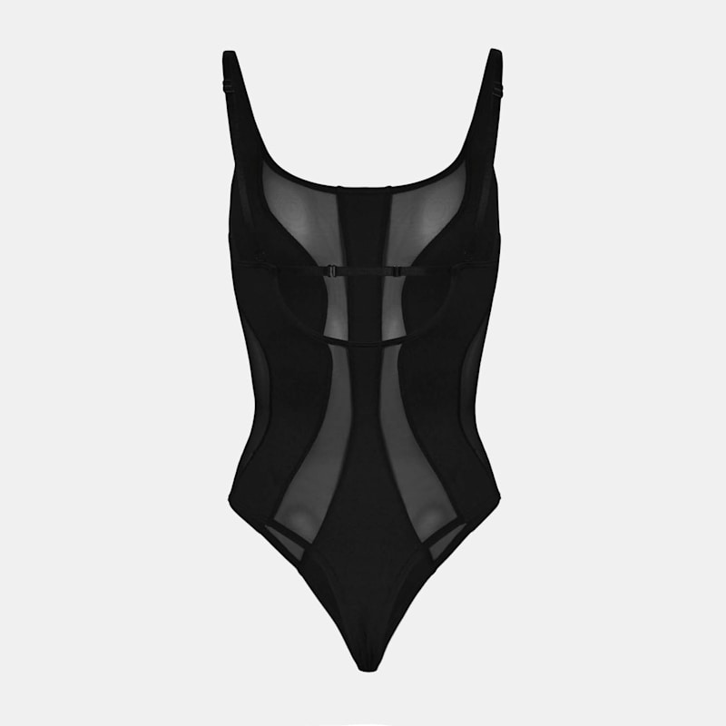 Thumbnail of Twist Black Mesh Bodysuit image