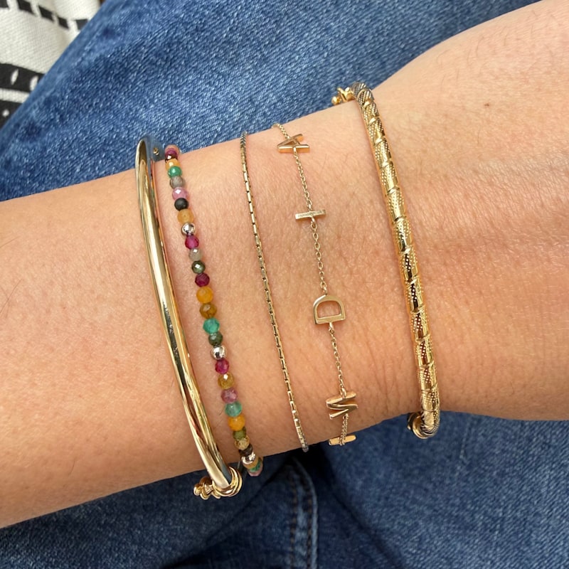 Thumbnail of Twisted Bangle Bracelet 9K Gold image