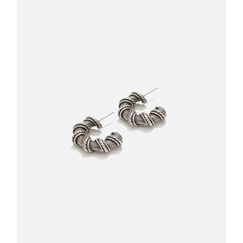 Thumbnail of Twisted Hoops - Silver image
