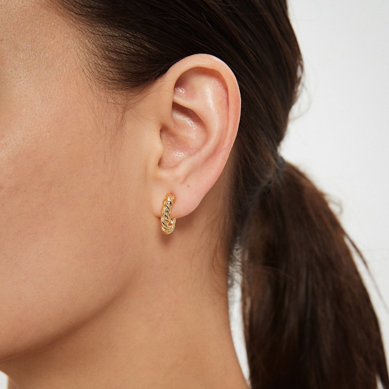 Thumbnail of Twisted Rope Hoops Earrings image