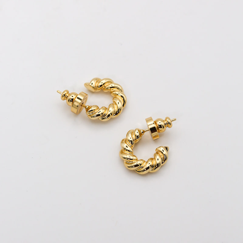 Thumbnail of Twisted Rope Hoops Earrings image