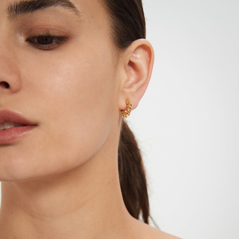 Thumbnail of Twisted Rope Hoops Earrings image