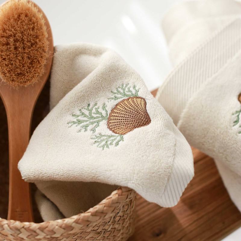 Thumbnail of Seashell Embroidery Bath Towel image